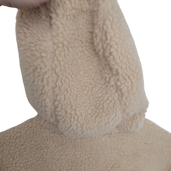 Eddie Bauer Chilali Hooded Fleece Anorak Pullover Jacket Womens Size L Oatmeal - Picture 7 of 9